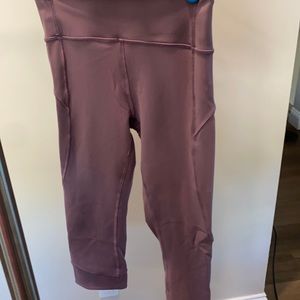 Lulu lemon cropped purple leggings